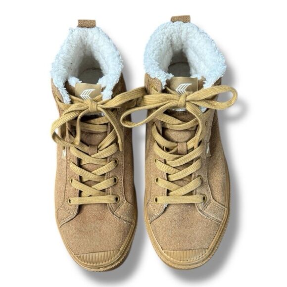 Cariuma OCA High Top Suede Sneaker Camel Lined Men’s Sz 6.5 / Women’s Sz 8 - Picture 11 of 11